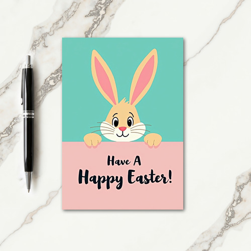 Bunny Peeking Hello Card