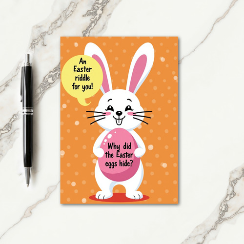 Bunny Riddle Fun Spring Card