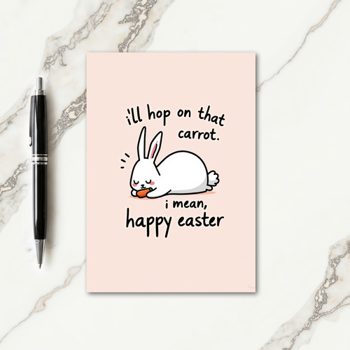Bunny Root Vegetable Funny Card