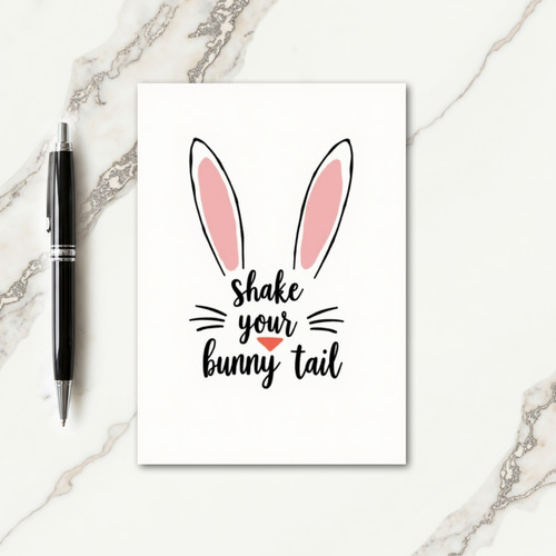 Bunny Shake Your Tail Fun Card