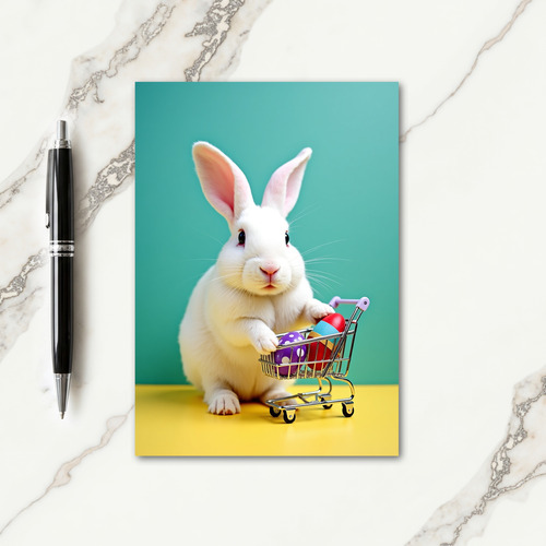Bunny Shopping Spree Cute Card