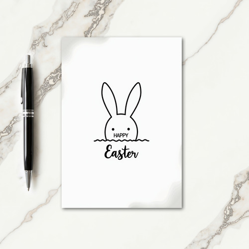 Bunny Silhouette Spring Card