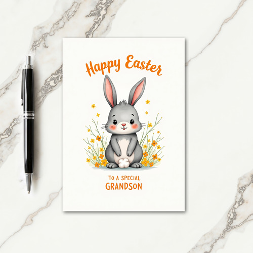 Bunny Spring Blossom Greeting Card