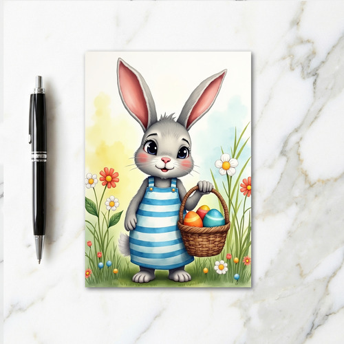 Bunny Springtime Basket Card