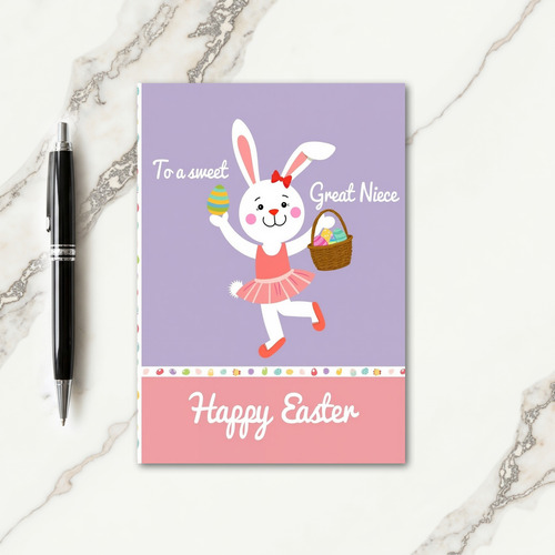 Bunny Striped Egg Holiday Card