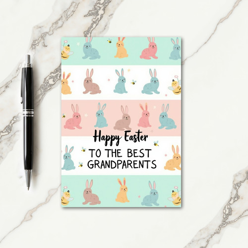 Bunny Stripes Easter Card