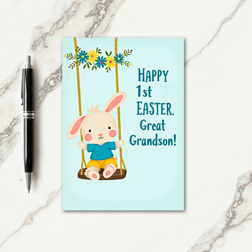 Bunny Swing First Easter Card