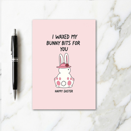 Bunny Tail Easter Funny Card