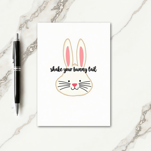 Bunny Tail Shake Greeting Card