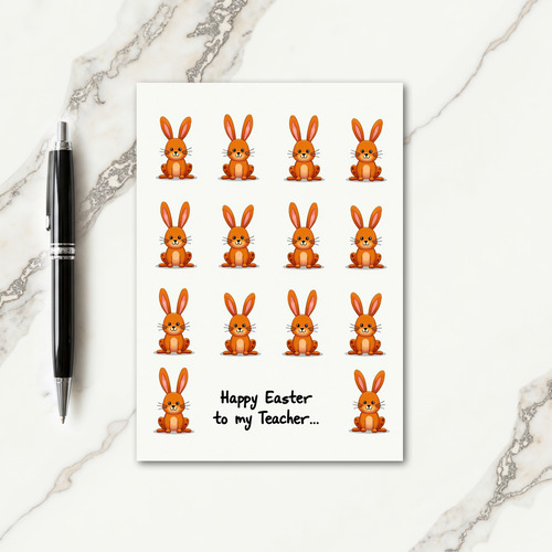 Bunny Teacher Easter Card