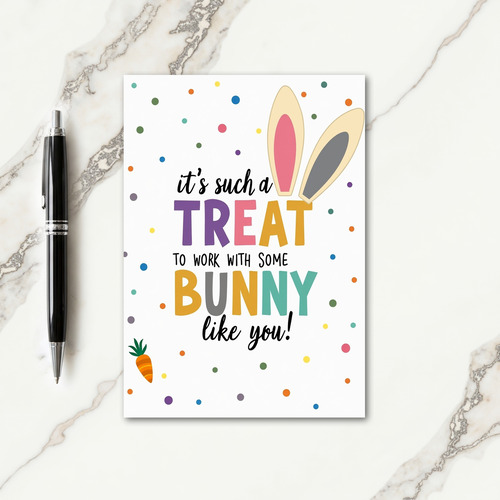 Bunny Treat Work Pal Card