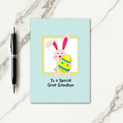 Bunny With Egg Greeting Card
