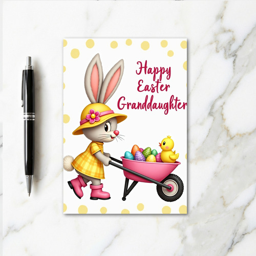 Bunny With Wheelbarrow Card