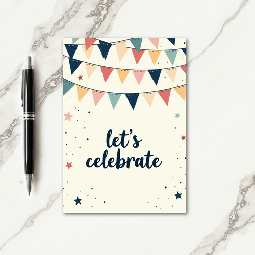 Bunting Birthday Card