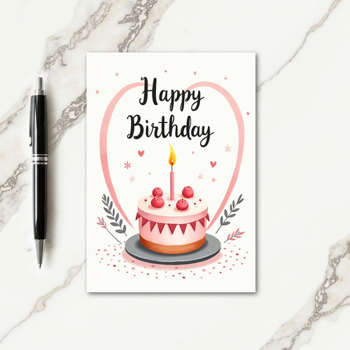 Bunting Cake Birthday Card