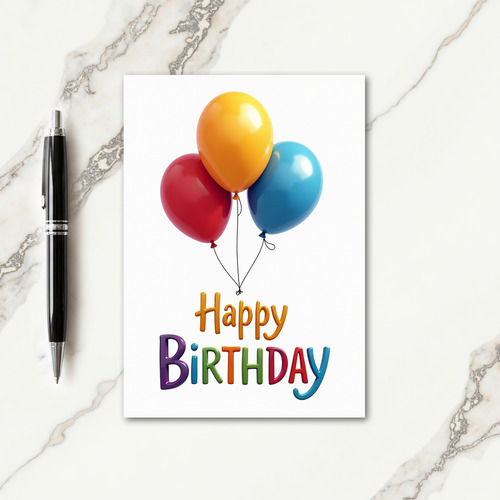 Buoyant Birthday Balloon Card