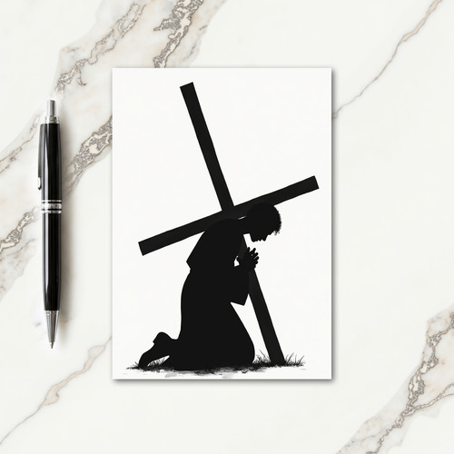 Burdened Silhouette Simple Card