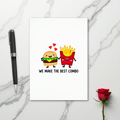 Burger Fries Love Combo Card