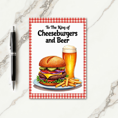 Burger Loving Fathers Day Card