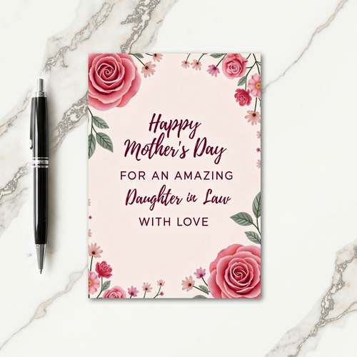 Burgundy Lettered Love Card