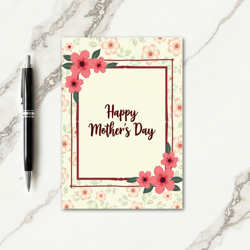 Burgundy Mothers Day Art Card