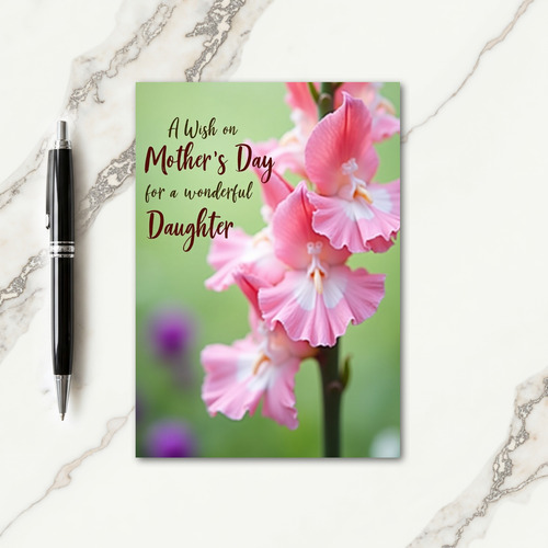 Burgundy Wish Mothers Day Card