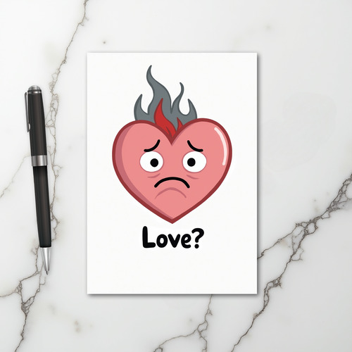 Burning Love Heartbreak Card