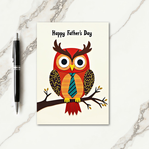 Burnt Orange Fathers Day Card