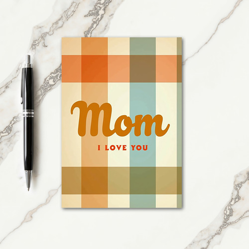 Burnt Orange Mom Love You Card
