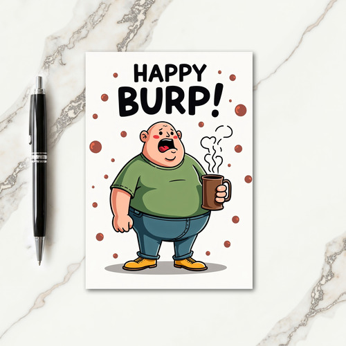 Burp Humor Birthday Card