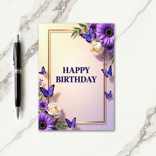 Butterfly Birthday Greeting Card