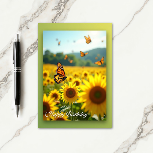Butterfly Birthday Scene Card