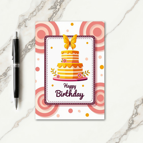 Butterfly Birthday Treat Card