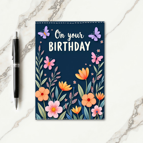 Butterfly Birthday Wishes Card