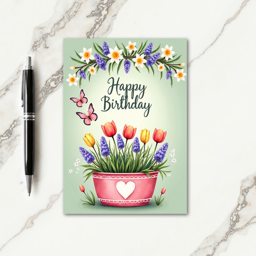 Butterfly Flight Birthday Card