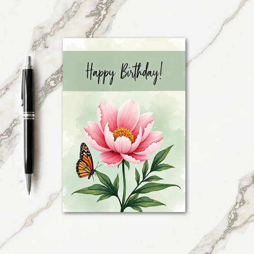Butterfly Garden Birthday Card
