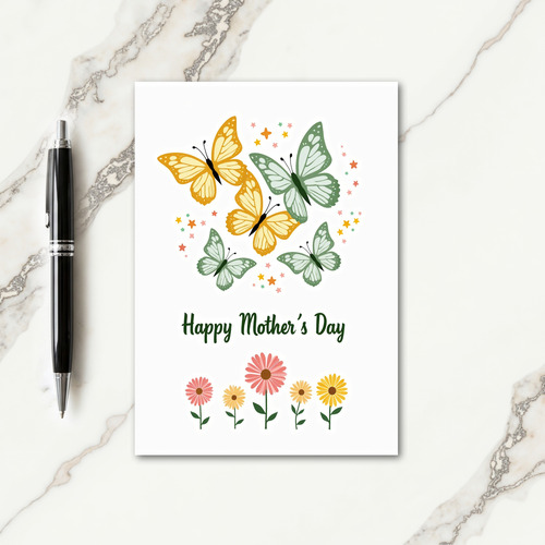 Butterfly Mothers Day Floral Card