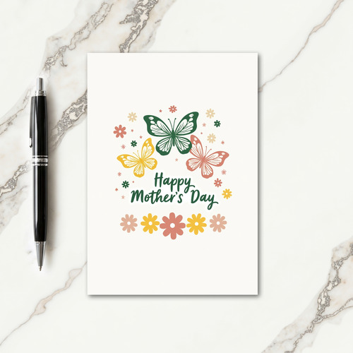 Butterfly Mothers Day Illustration Card