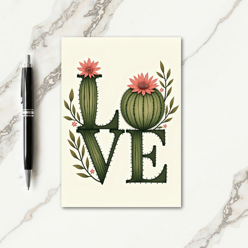 Cactus Blossom Mothers Day Card