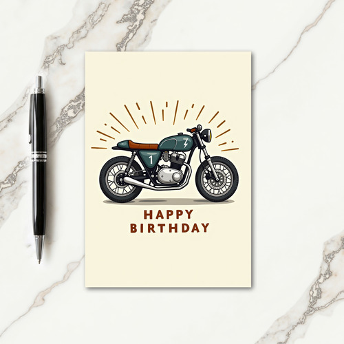 Cafe Racer Birthday Card