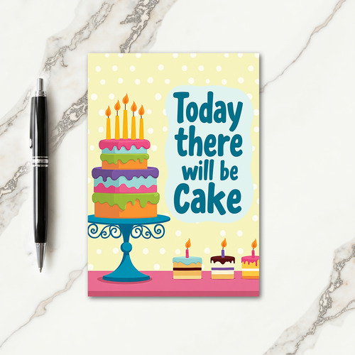 Cake Birthday Scene Card