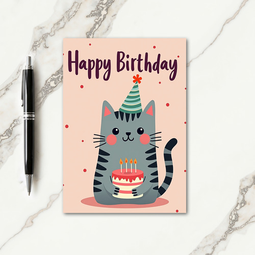 Cake Candles Birthday Card
