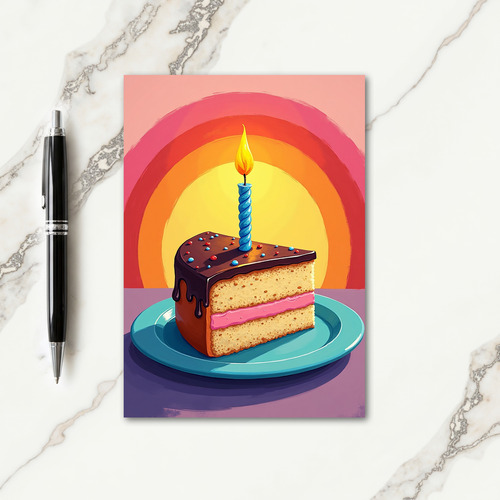 Cake Slice Art Birthday Card