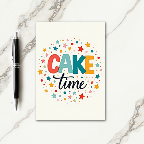 Cake Time Confetti Card