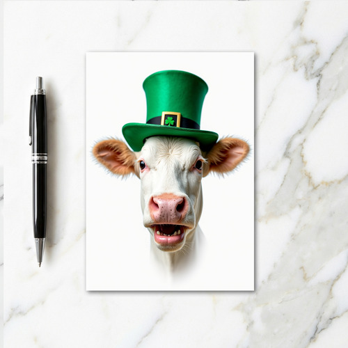 Calf In A Hat Funny Animal Card