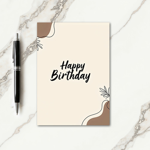 Calligraphic Birthday Card