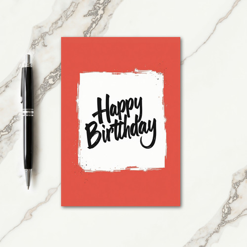 Calligraphic Birthday Wishes Card