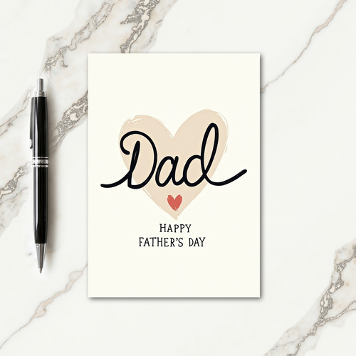 Calligraphic Dads Day Card