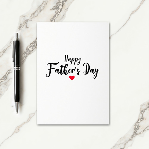 Calligraphic Dads Day Love Card