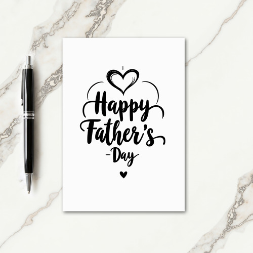 Calligraphic Fathers Day Card